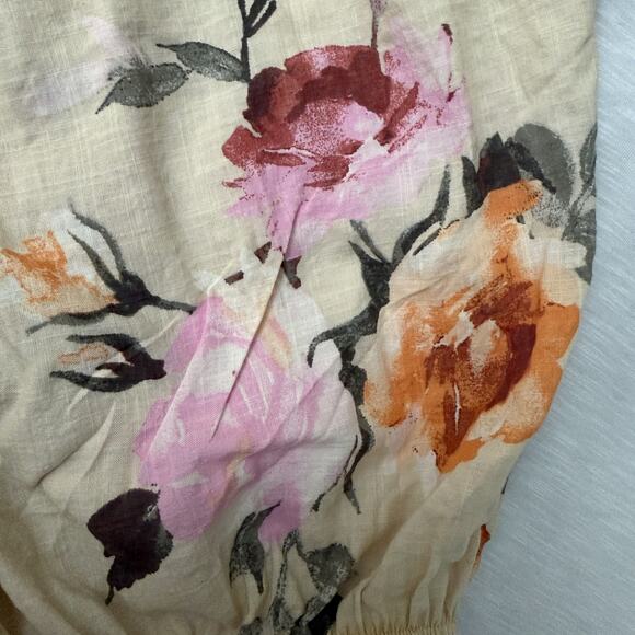 By Together Floral Puff Sleeve Off Shoulder Blouse RJ2584 USA Cotton Rayon - Picture 5 of 5